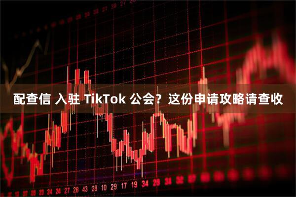 配查信 入驻 TikTok 公会？这份申请攻略请查收