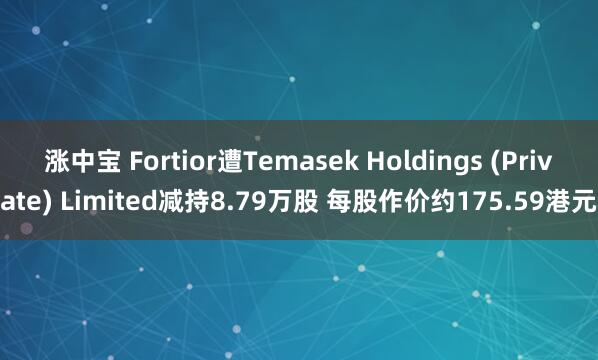涨中宝 Fortior遭Temasek Holdings (Private) Limited减持8.79万股 每股作价约175.59港元