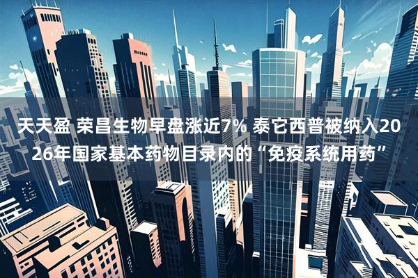 天天盈 荣昌生物早盘涨近7% 泰它西普被纳入2026年国家基本药物目录内的“免疫系统用药”