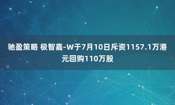 驰盈策略 极智嘉-W于7月10日斥资1157.1万港元回购110万股